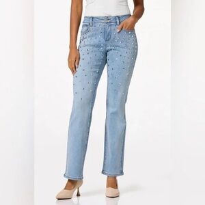 Cato | PETITE HIGH RISE STUDDED JEANS VARIOUS SIZES AVAILABLE